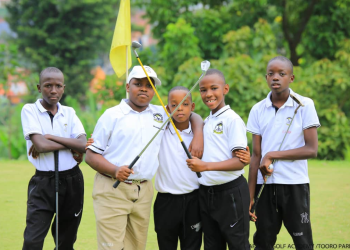 Ugandan Junior Golfers participates in marking World Earth Day with a commitment to ending the use of plastic.