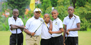 Ugandan Junior Golfers participates in marking World Earth Day with a commitment to ending the use of plastic.