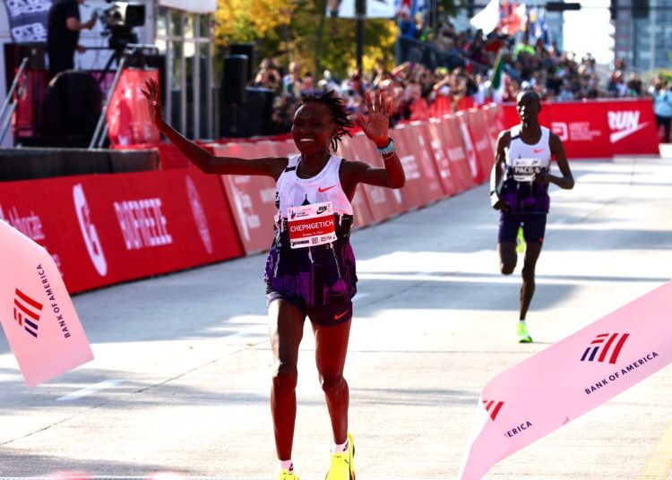 Kenya’s Chepngetich Shatters Marathon World Record in Chicago, Dedicates Victory to Late Teammate