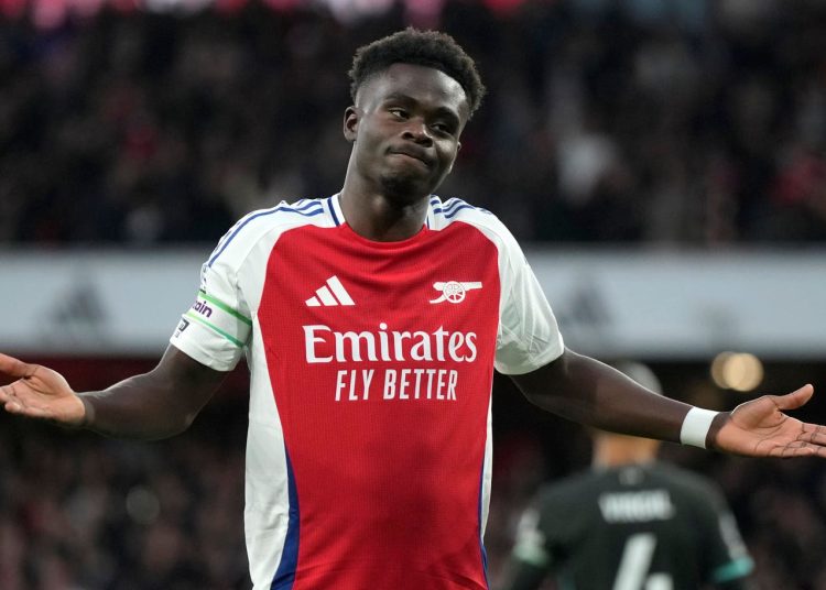 Arsenal’s Saka Disappointed After Dropped Points Against Liverpool