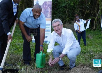 IOC President Thomas Bach Plants Tree in Entebbe to Mark Uganda Visit