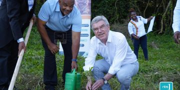 IOC President Thomas Bach Plants Tree in Entebbe to Mark Uganda Visit