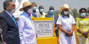 President Museveni Lays Foundation Stone for Akii Bua Stadium