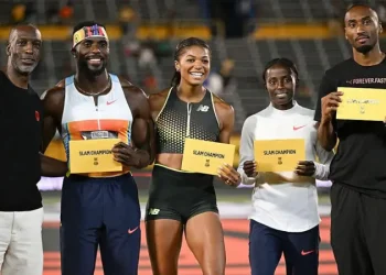 Mixed Start for Michael Johnson’s Grand Slam Track Event