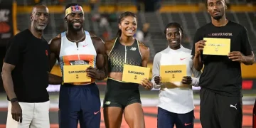 Mixed Start for Michael Johnson’s Grand Slam Track Event