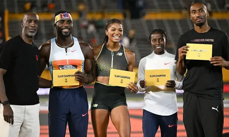 Mixed Start for Michael Johnson’s Grand Slam Track Event