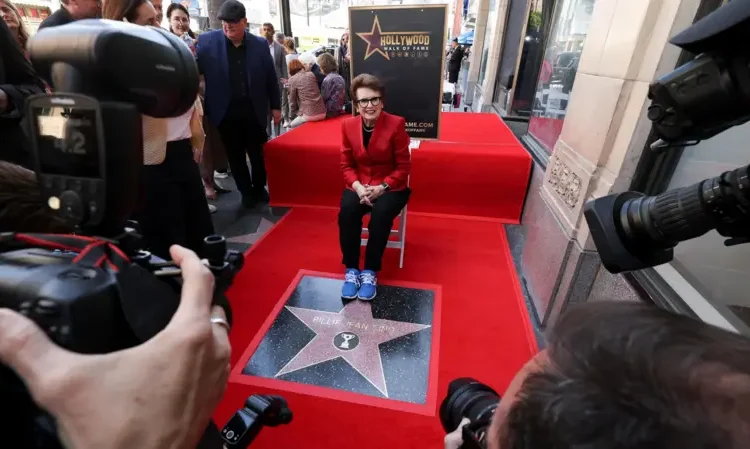 Billie Jean King honored with star on Hollywood Walk of Fame