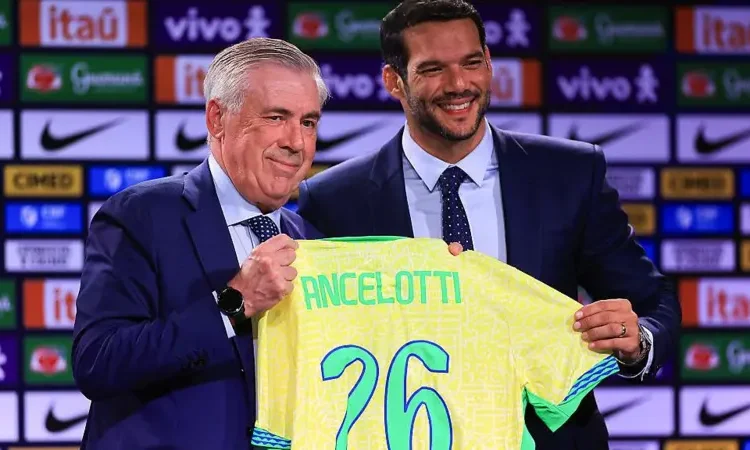 Ancelotti Takes Brazil Helm, Targets World Cup Glory