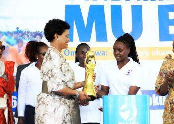 Nnaabagereka Urges More Investment in Sports as She Welcomes FUFA Women’s Super League Trophy