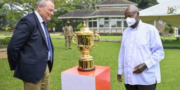 President Museveni Welcomes Webb Ellis Cup, Says Uganda’s Sports Growth Has Just Begun