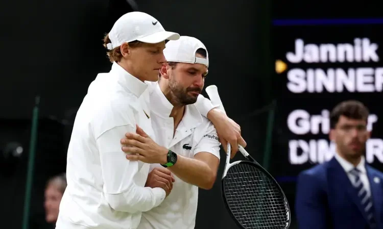 Sinner Reaches Wimbledon Quarter-Finals After Dimitrov’s Emotional Retirement