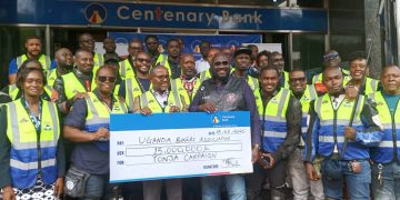 Centenary Bank Joins Uganda Bikers in Yonja Campaign Drive