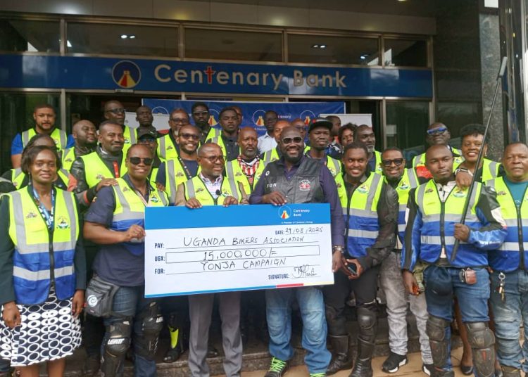 Centenary Bank Joins Uganda Bikers in Yonja Campaign Drive