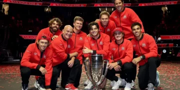 Fritz Seals Laver Cup for Team World in San Francisco