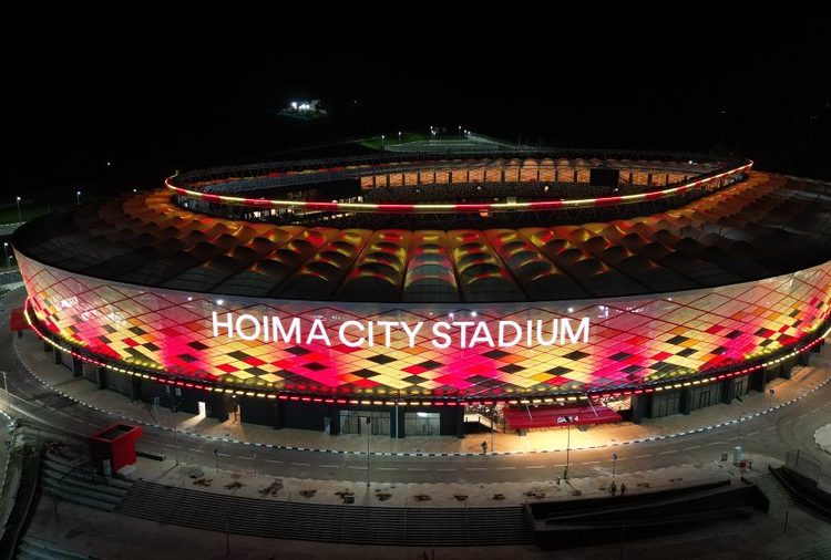 Hoima Stadium Glows in Uganda’s Colors as LED Lights Installed