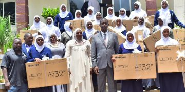 Kawempe Muslim Rewards Girls’ Football Stars with Smart TVs