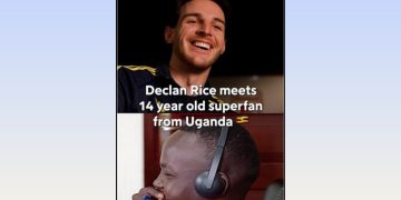 Rice Surprises Young Ugandan Arsenal Fan With Emotional Video Call