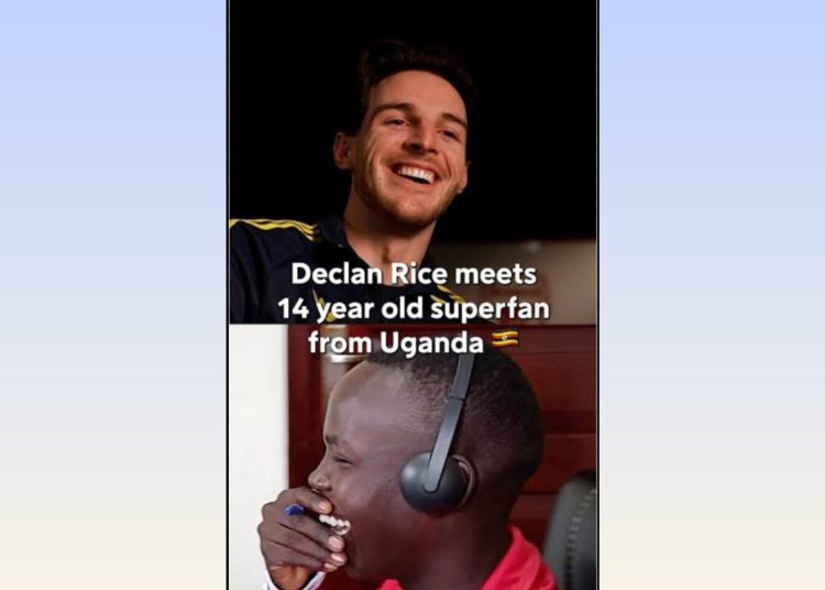 Rice Surprises Young Ugandan Arsenal Fan With Emotional Video Call