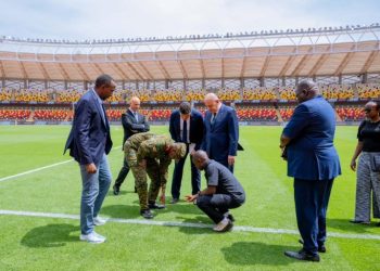 CDF Kainerugaba Inspects Hoima City Stadium Ahead of Commissioning