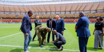 CDF Kainerugaba Inspects Hoima City Stadium Ahead of Commissioning