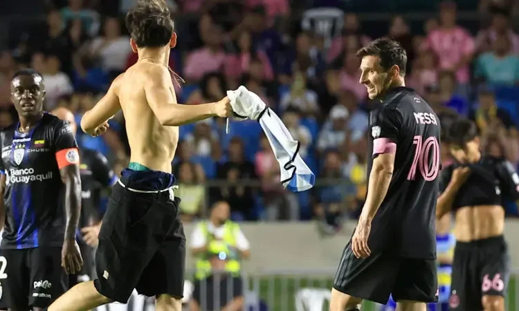 Messi Tackled by Pitch Invader During Inter Miami Win