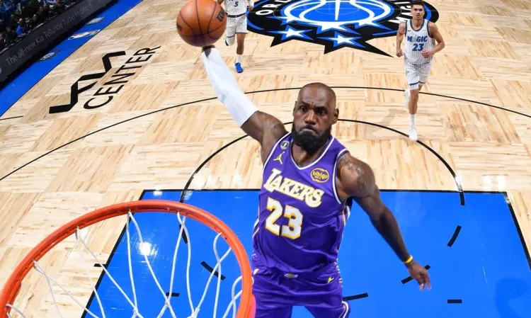 James Breaks NBA Appearance Record in Lakers Thriller