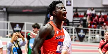 Tharp Smashes World Lead in 60m Hurdles