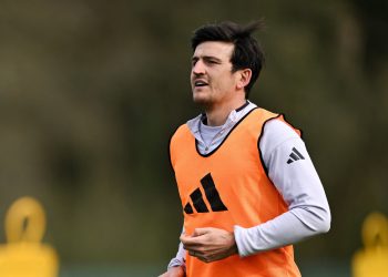 Maguire Eyes Final World Cup Shot