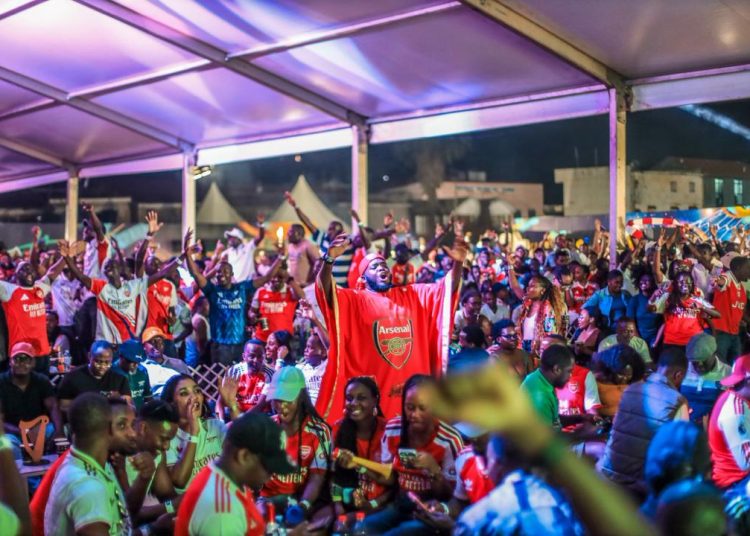 Arsenal Fans Paint Kampala Red as Guinness Turns Premier League Finale Into Giant Celebration