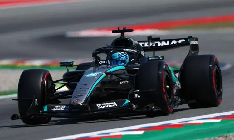 Russell Edges Hamilton For Barcelona Pole